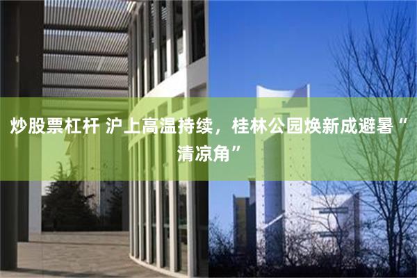 炒股票杠杆 沪上高温持续，桂林公园焕新成避暑“清凉角”